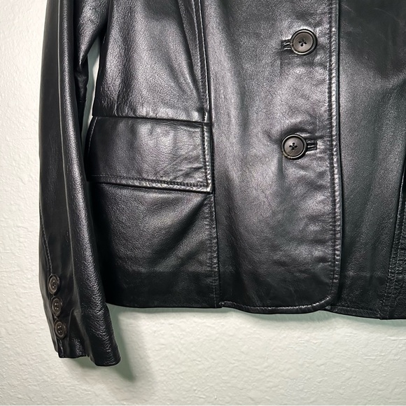 Vintage Black Genuine Leather Jacket - Picture 6 of 10